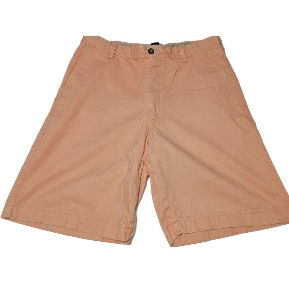 SALTWATER: Orange Flat Front Zip Up Shorts, Men's Size 32W